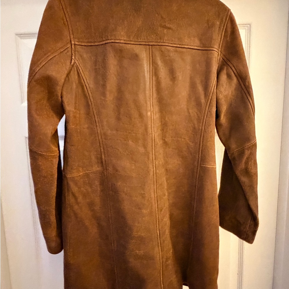 Gorgeous SUNDANCE leather Double-Breasted coat - Picture 4 of 13